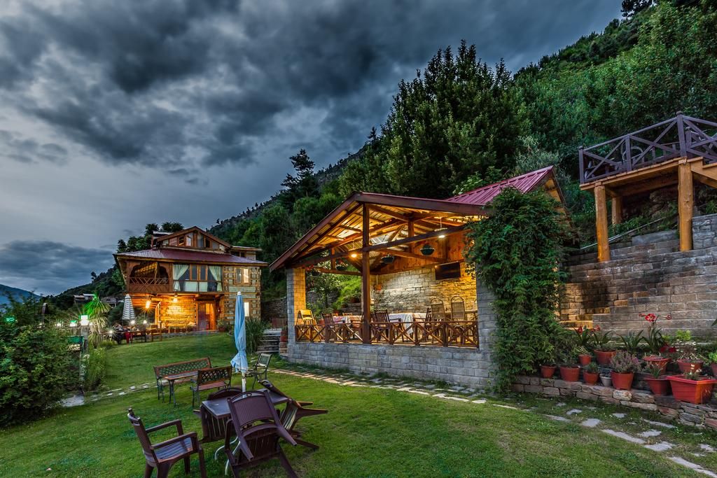A comfortable hotel with a view of Tawang and the Himalayas.